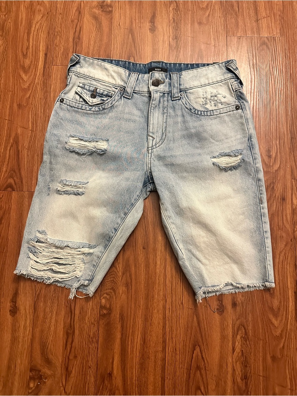 True Religion Distressed Denim  Shorts